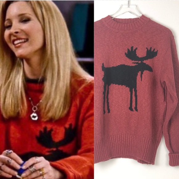 Vintage Sweaters Phoebe Buffay Friends Red Moose Sweater Alt